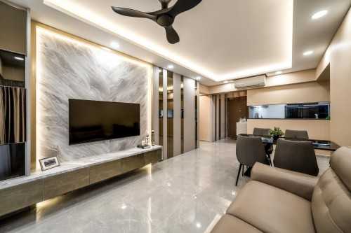 Modern Living Room at Bidadari Park Drive, Singapore
