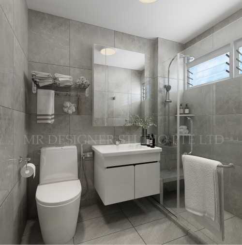 Modern Bathroom at ang mo kio blk 648