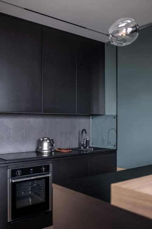 Contemporary Kitchen at Condo @ Somerset