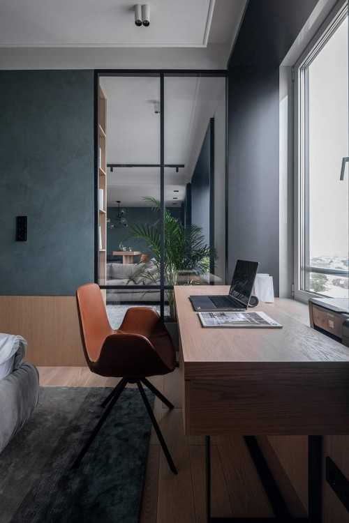 Contemporary Bedroom at Condo @ Somerset