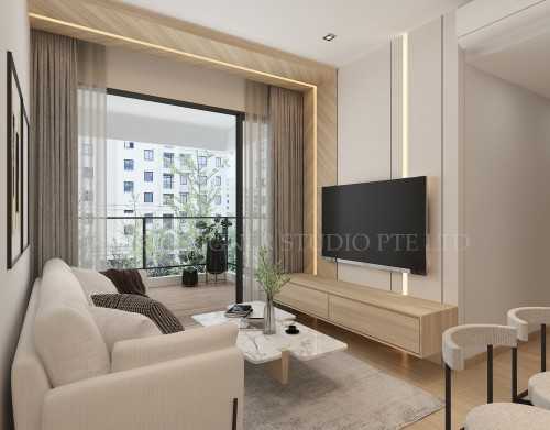 Contemporary Living Room at 230 commonwealth ave