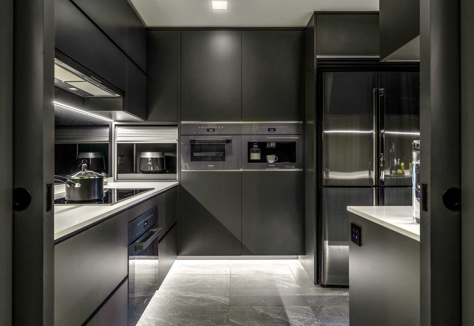 Modern Kitchen with Countertop and Cupboard