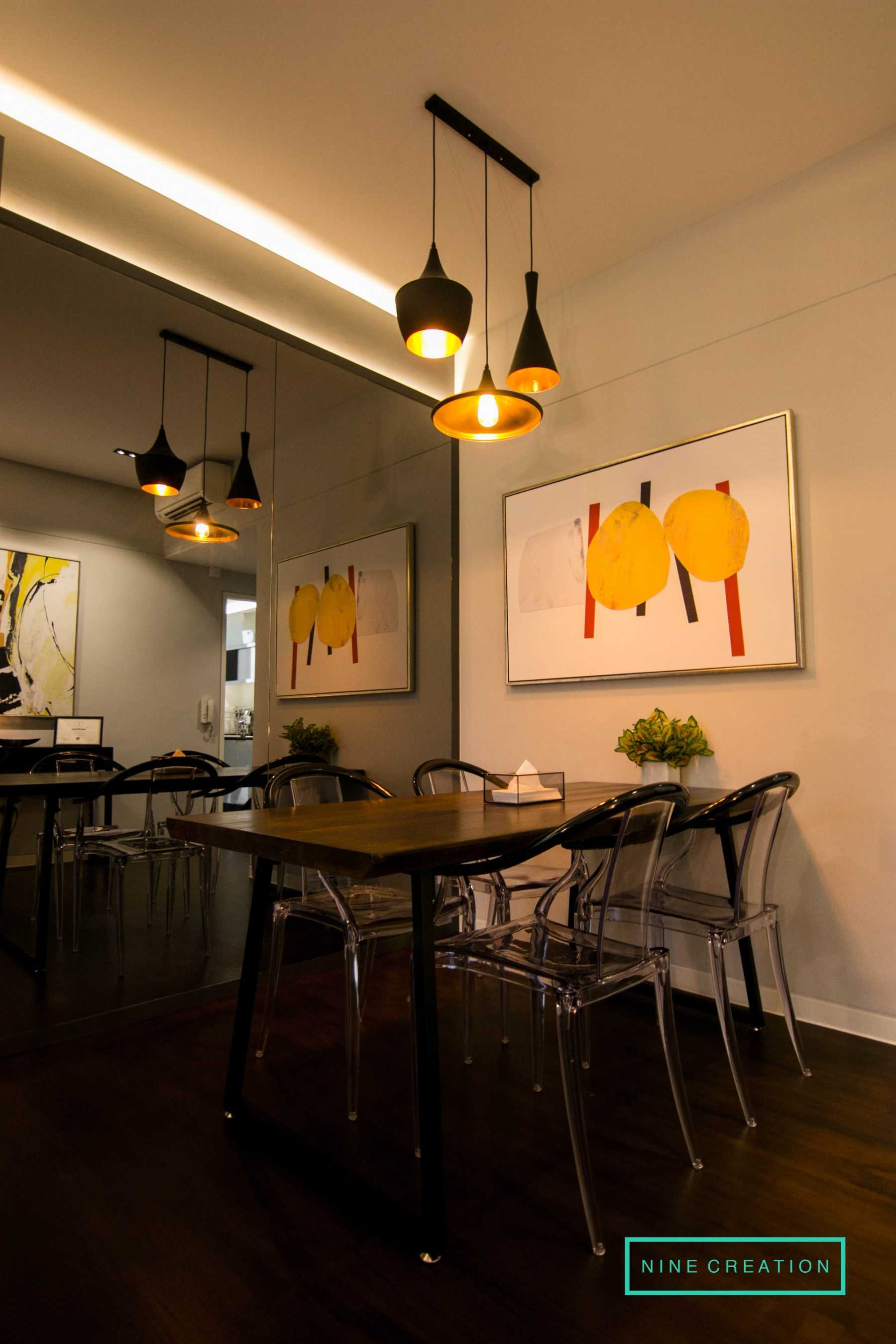 Modern Dining Room with Lighting and Pendant Light