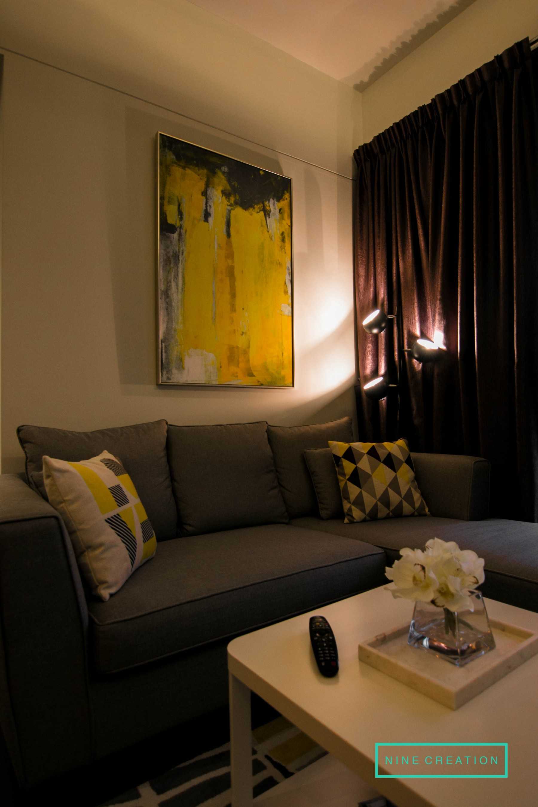 Modern Living Room with Herringbone Tiling and TV Console