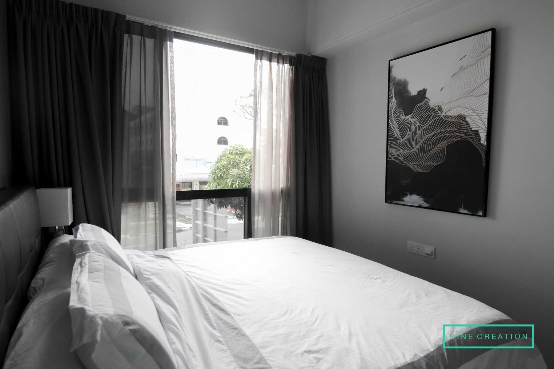 Modern Bedroom with Wardrobe and Sliding Wardrobe