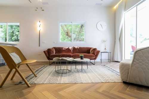 Contemporary Living Room at Bukit Timah walk up