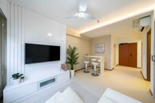 Minimalist Living Room at Buangkok | Buangkok Woods