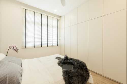 Minimalist Bedroom at 2 Storey Apartment at Bowmont Centre