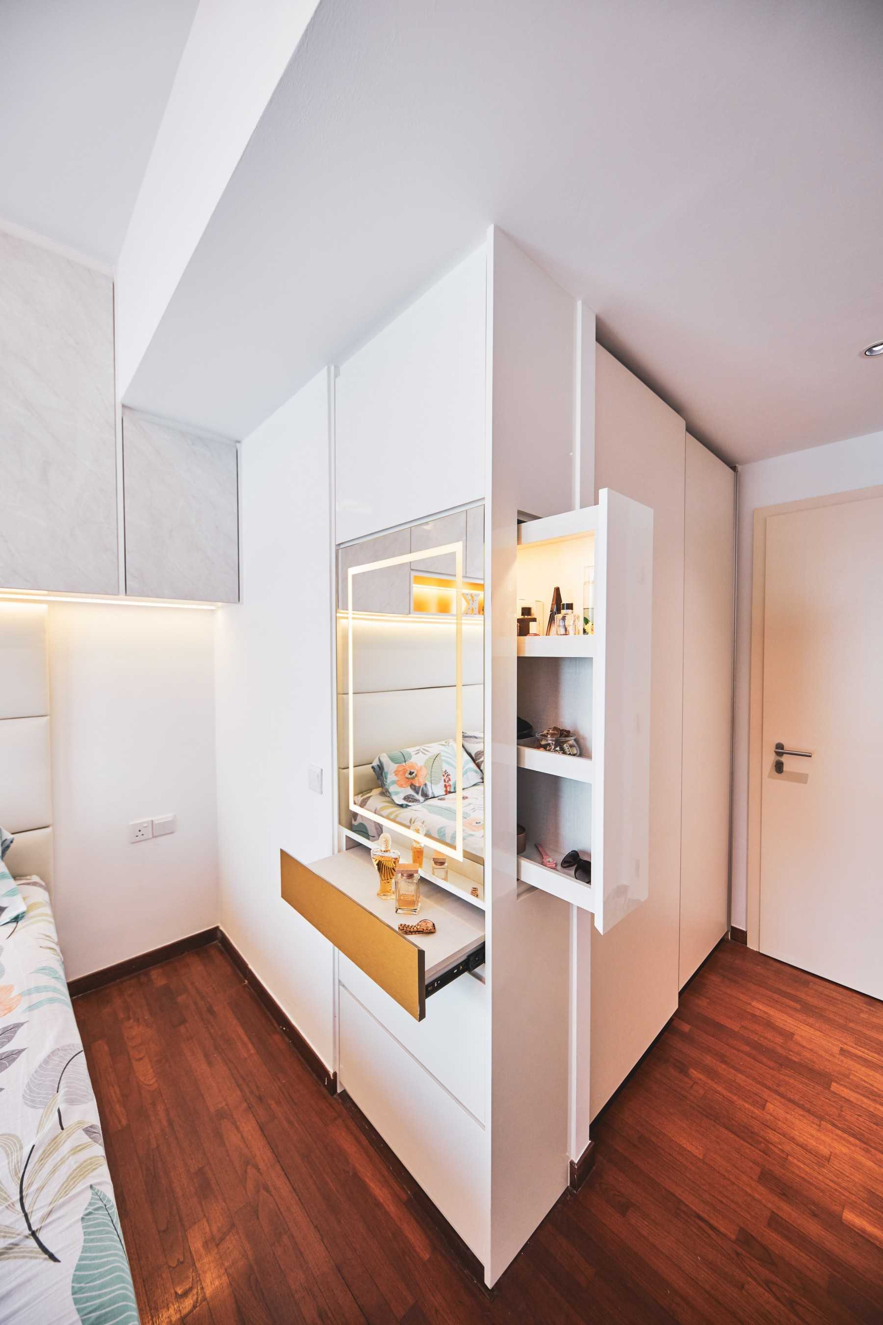 Modern Bedroom with Wardrobe and Bedroom Dresser