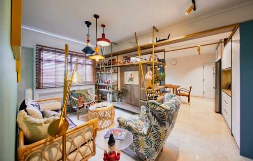 Eclectic Living Room at 131 Kim Tian