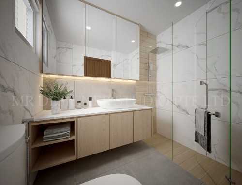 Scandinavian Bathroom at hume ave parc palais
