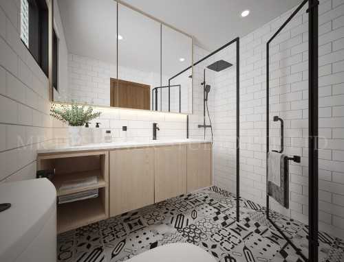 Scandinavian Bathroom at hume ave parc palais