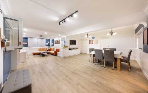 Transitional Dining Room at Tampines St 82