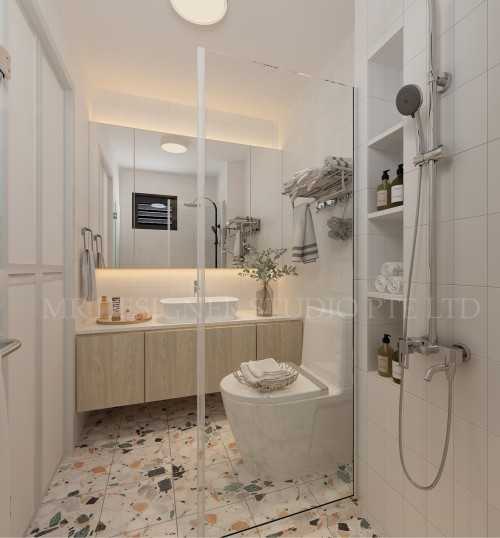 Contemporary Bathroom at tampines st 71 blk 725
