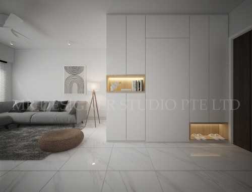 Contemporary Living Room at alkaff cresent 112b