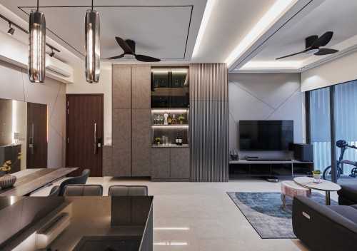 Modern Living Room at Signature @ Yishun