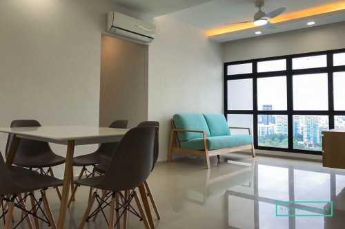 Scandinavian Living Room at 462, Clementi Ave 3