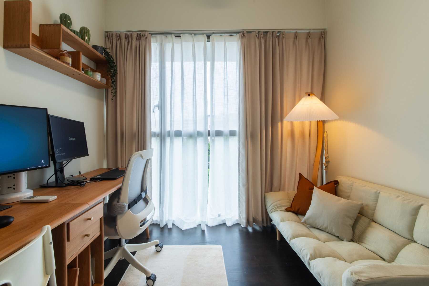 Scandinavian Study with Sofa and Sofa Beds
