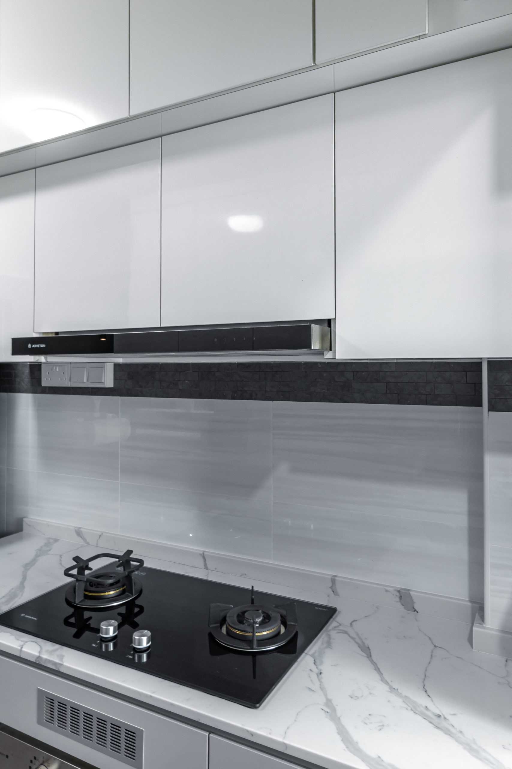Modern Kitchen with Countertop and Cupboard