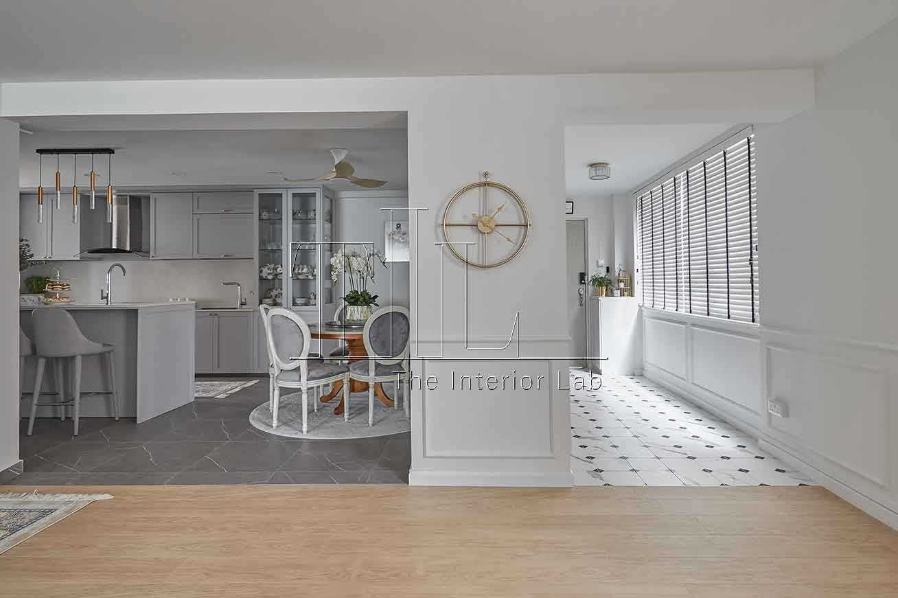 Contemporary Dining Room with Ceiling Fan and Dining Table