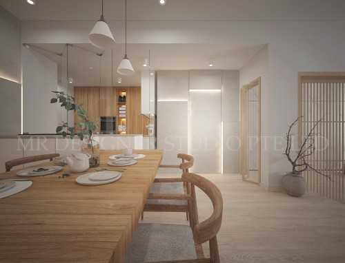 Minimalist Living Room at upper east coast siglap lodge