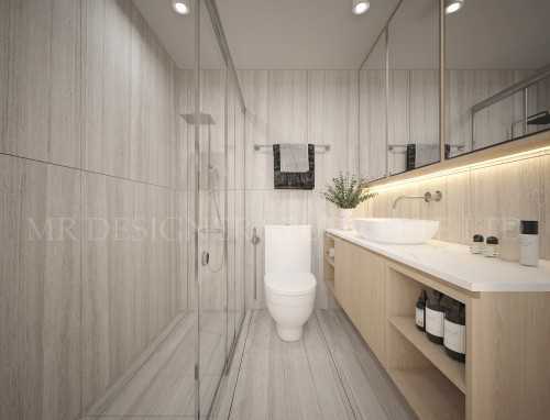 Minimalist Bathroom at upper east coast siglap lodge