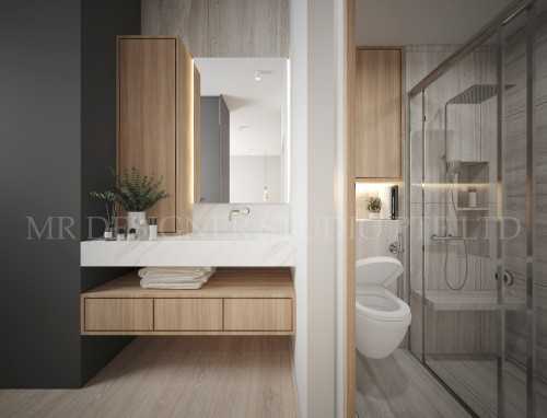 Minimalist Bathroom at upper east coast siglap lodge