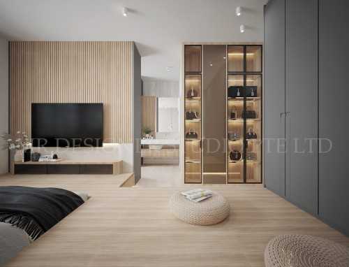 Minimalist Bedroom at upper east coast siglap lodge