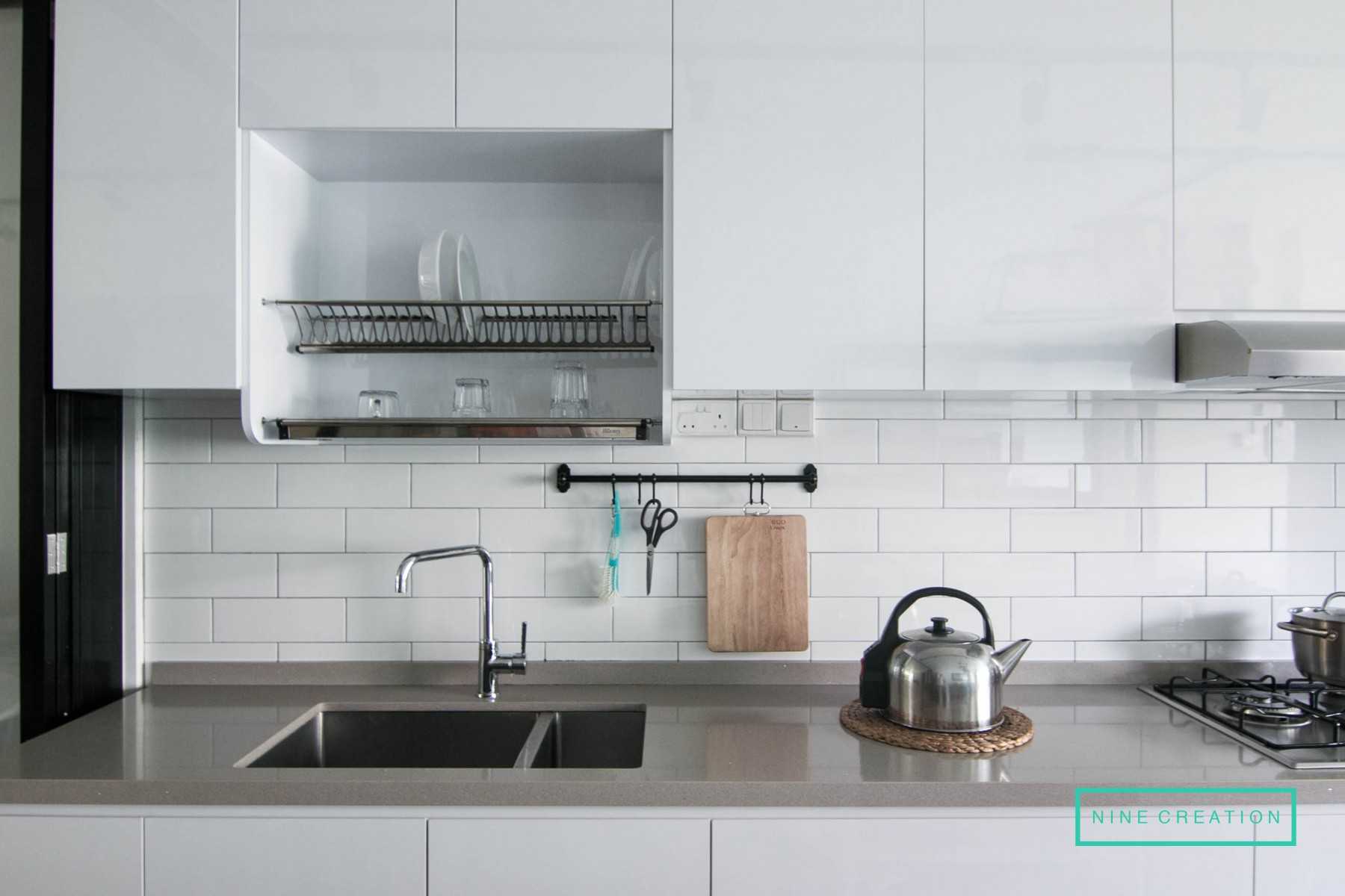 Minimalist Kitchen with Countertop and Kitchen Accessories