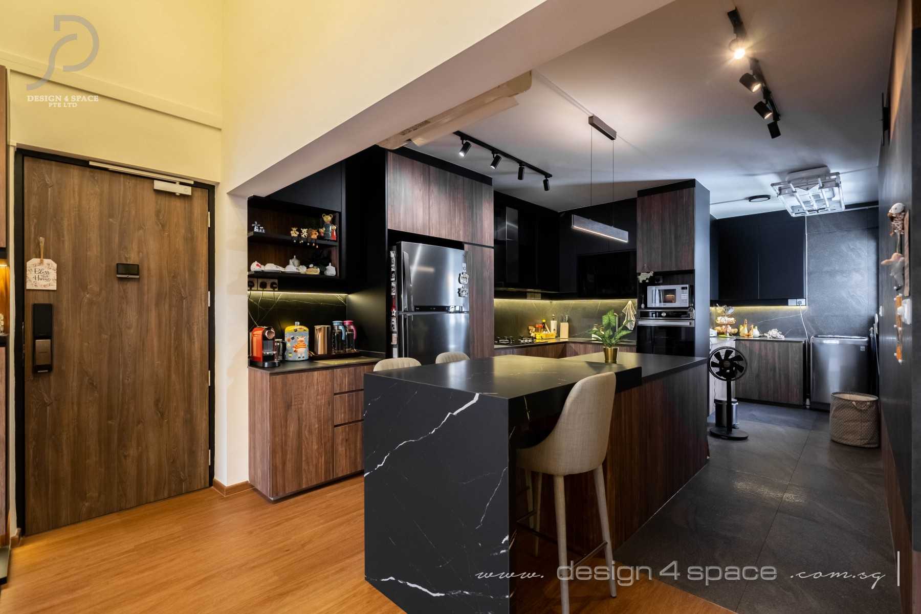 Modern Kitchen with Vinyl Flooring and Wood Flooring