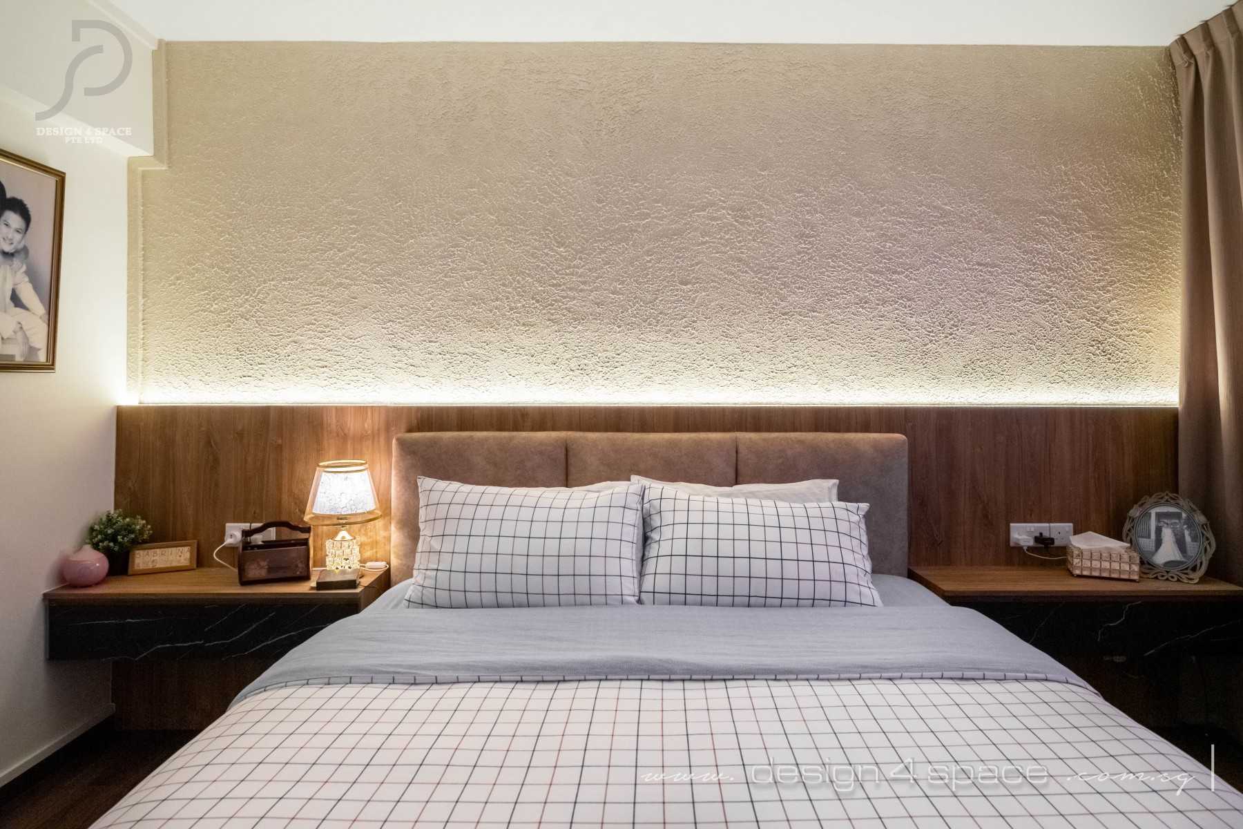 Modern Bedroom with Built-in Bed and Downlights