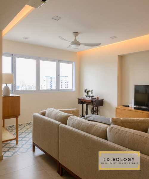 Minimalist Living Room at 36 Toa Payoh
