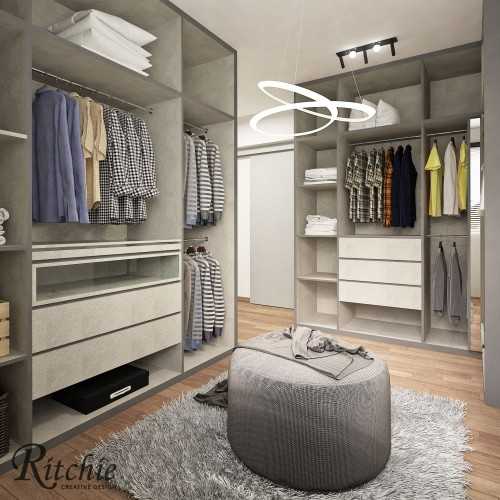 Scandinavian Walk-in Wardrobe at Bukit Panjang Ring Road