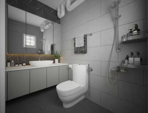 Contemporary Bathroom at yishun 115A