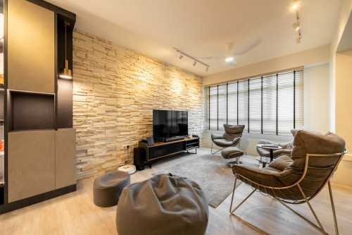 Industrial Living Room at Bukit Panjang | Senja Parc View