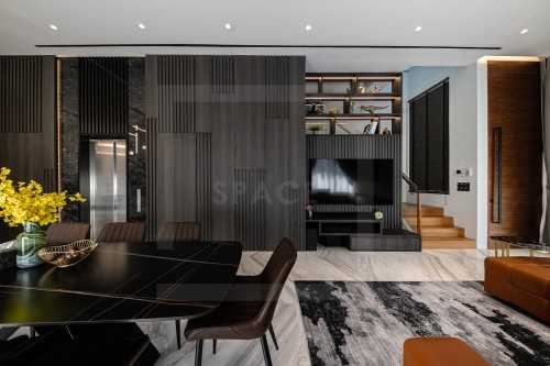 Contemporary Living Room at How Sun Drive
