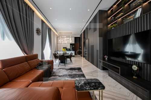 Contemporary Living Room at How Sun Drive
