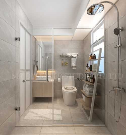 Scandinavian Bathroom at Punggol field 228a