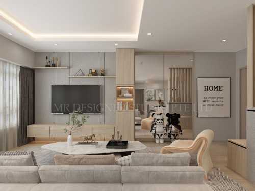 Scandinavian Living Room at Punggol field 228a