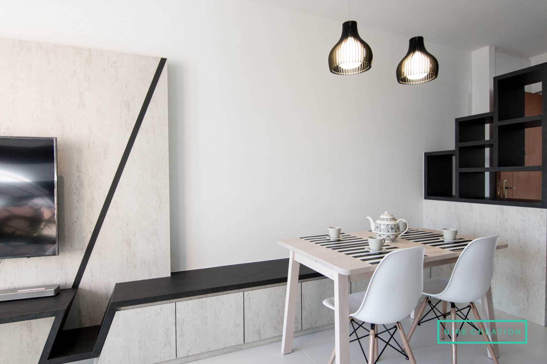 Modern Dining Room with Drop Light and Cove Lighting