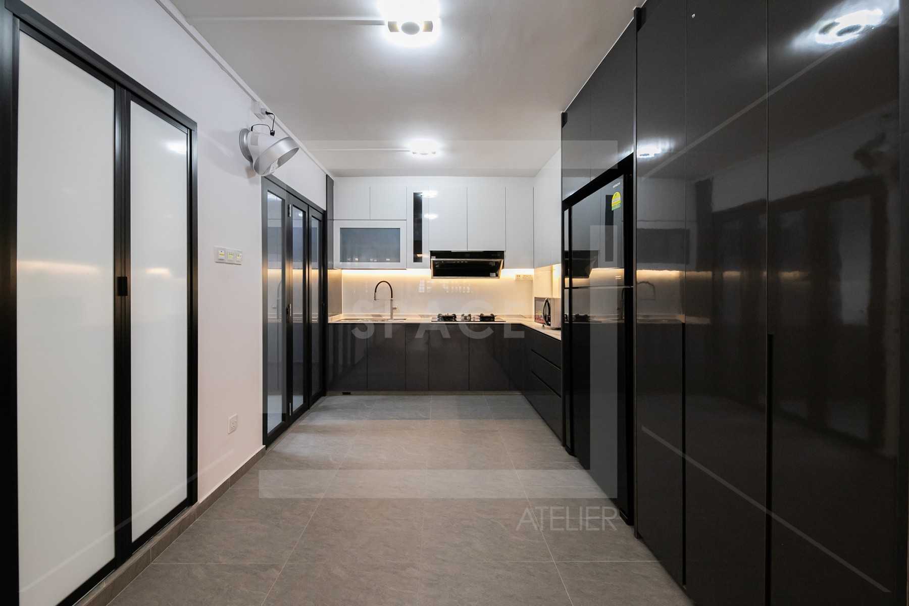 Scandinavian Kitchen with Cupboard and Kitchen Accessories