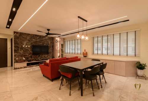 Contemporary Living Room at jalan bukit merah 135