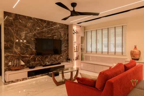 Contemporary Living Room at jalan bukit merah 135