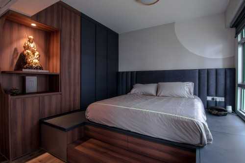 Asian Bedroom at 154A Bedok South @ Studio HDB