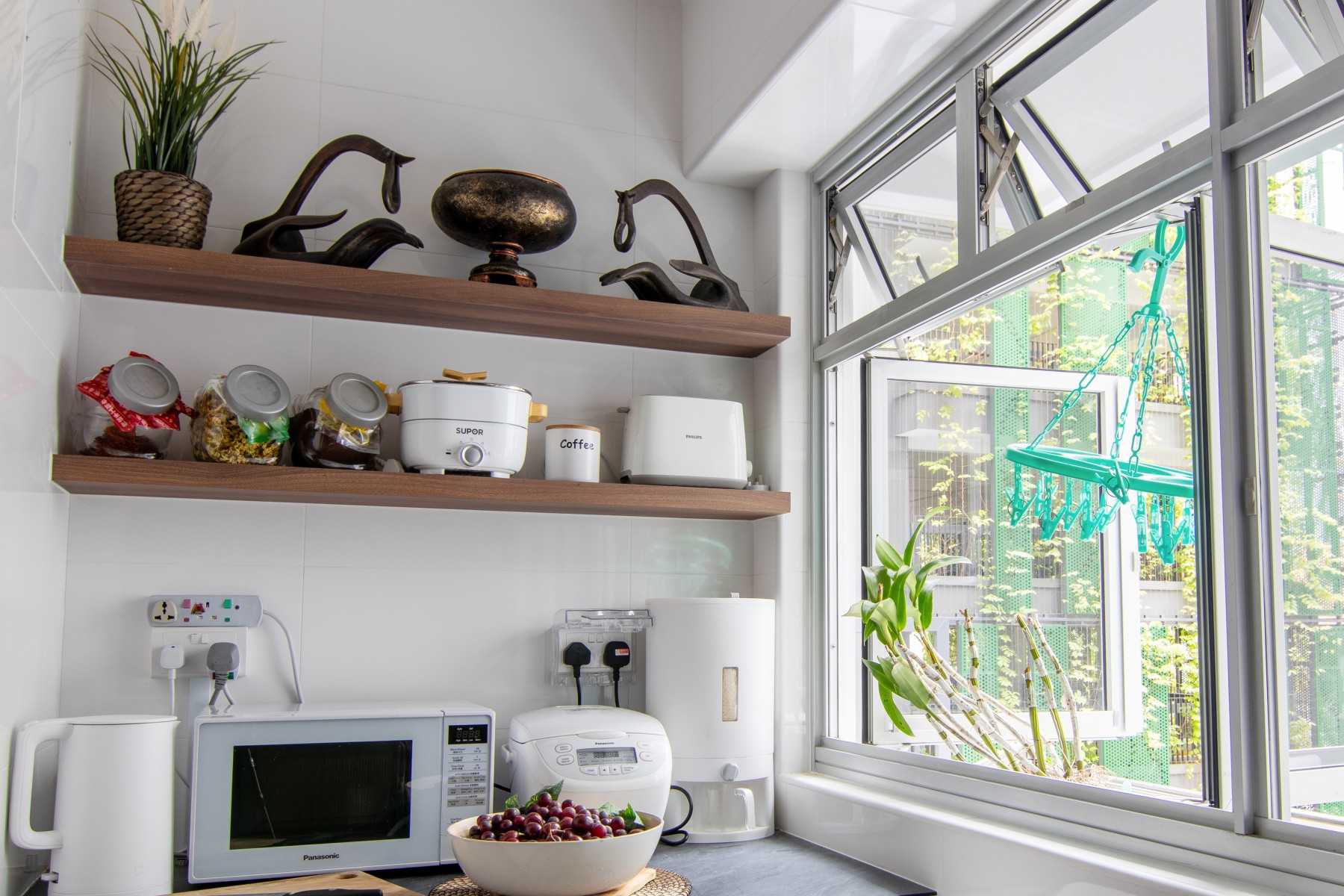 Asian Kitchen with Kitchen Window and Kitchen Backsplash