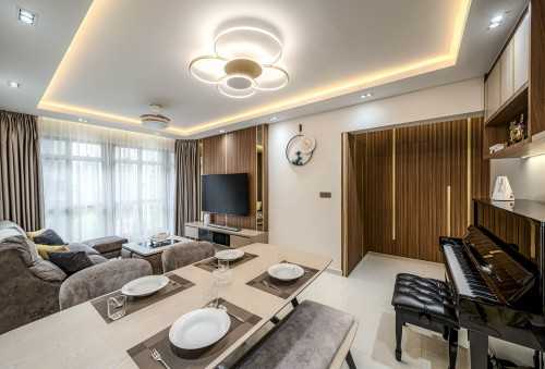 Contemporary Living Room at Bidadari Park Drive, Singapore