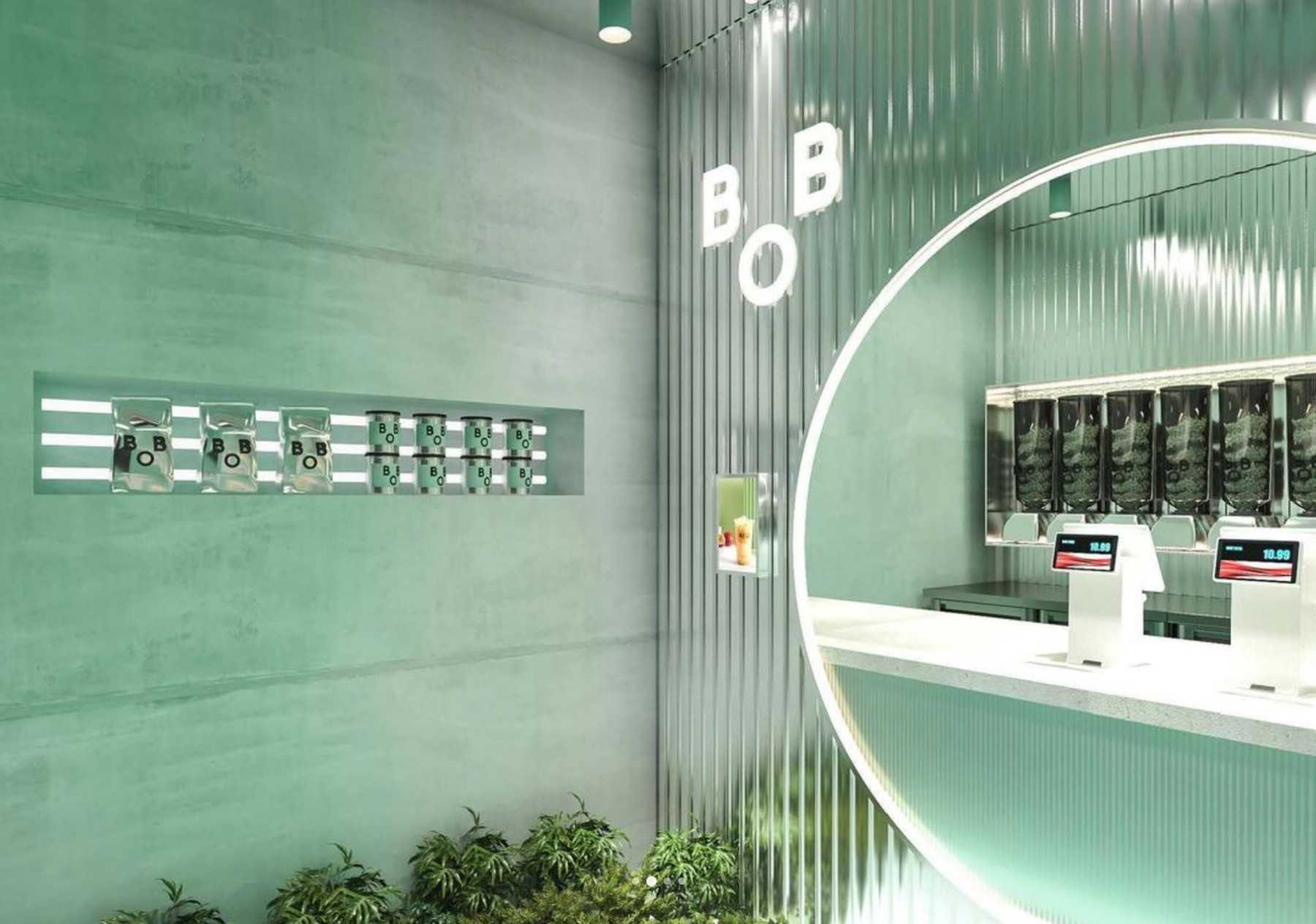 Contemporary Shopfront with Countertop and Feature Wall