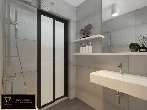 Contemporary Bathroom at ang mo kio blk 107
