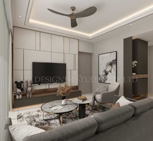 Modern Living Room at botanique upper paya lebar
