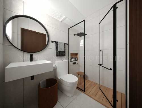 Contemporary Bathroom at upper serangoon 471D